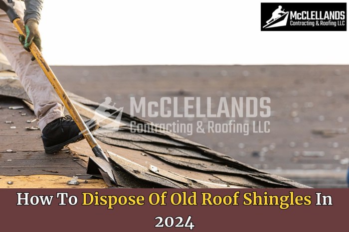 Old roofing shingles