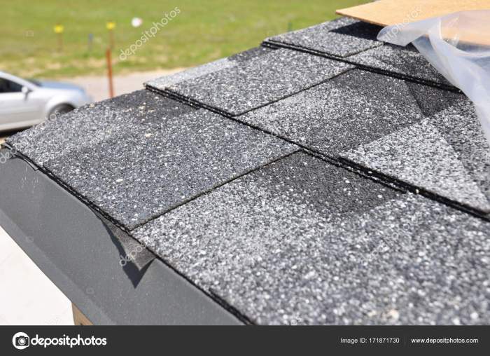 Laying asphalt shingles
