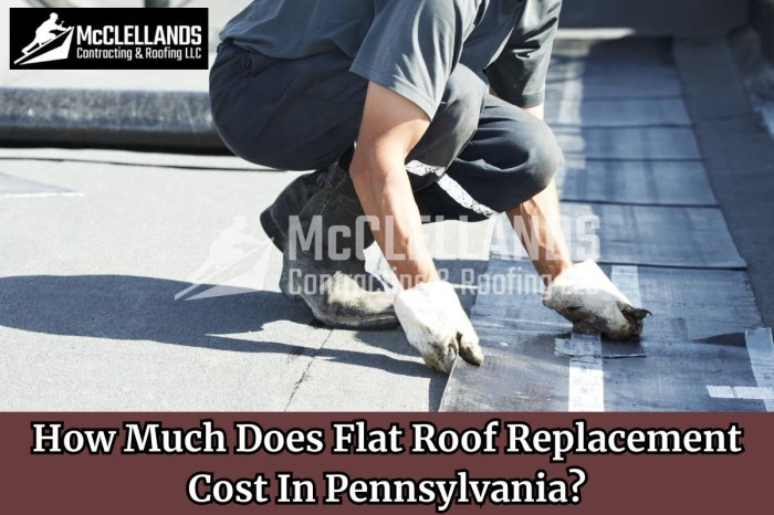 Cost to replace flat roof per square foot