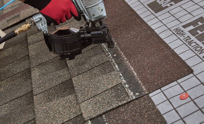 Shingles asphalt construction roofer contractor hammer roofing installing installation hands house