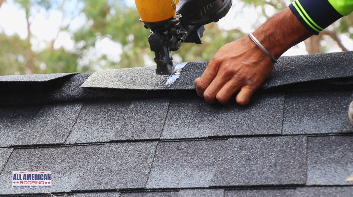 Applying asphalt shingles