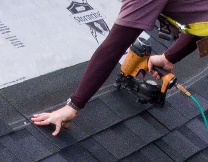 Old roofing shingles