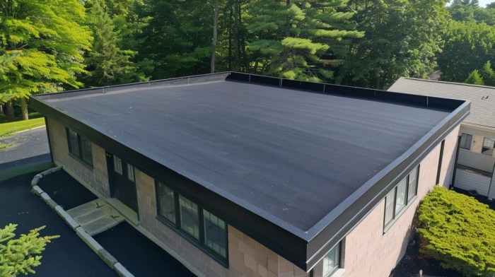 Flat rubber roof repair near me
