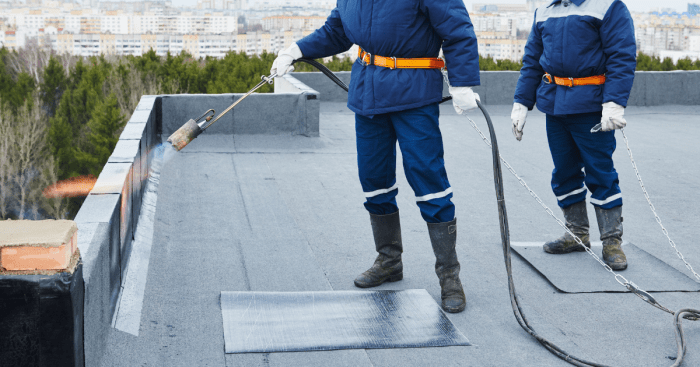Commercial flat roof repair near me